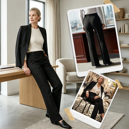 Kamini - Pantalone Elegante Zampa Femminile da Donna