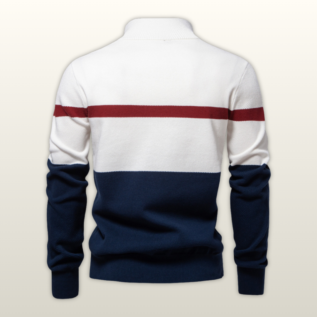 Dino - Maglione Uomo Mezza Zip Stile Classico