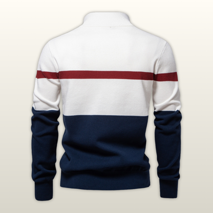 Dino - Maglione Uomo Mezza Zip Stile Classico
