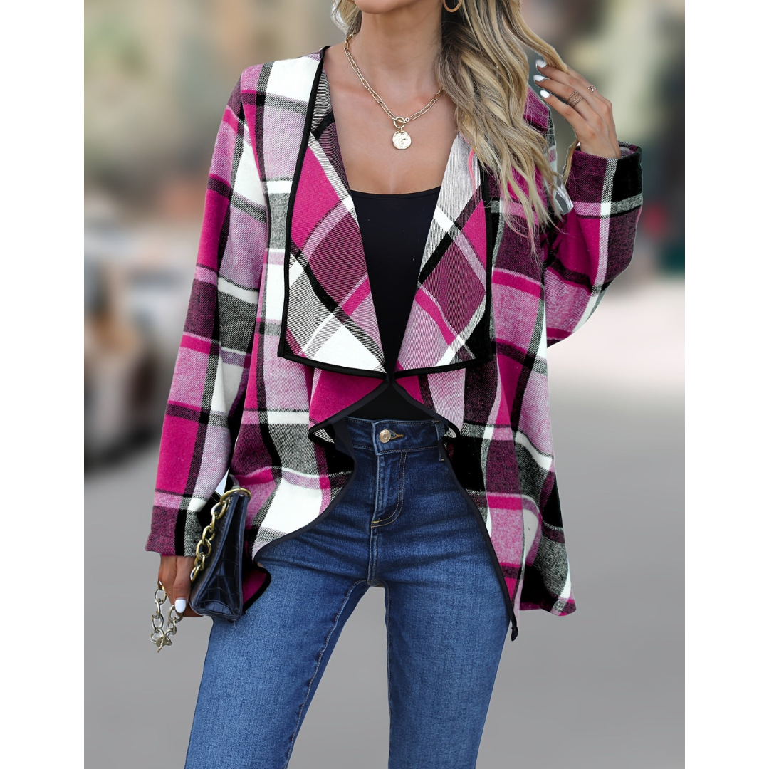 Iris - Blazer Autunnale a Quadri Elegante