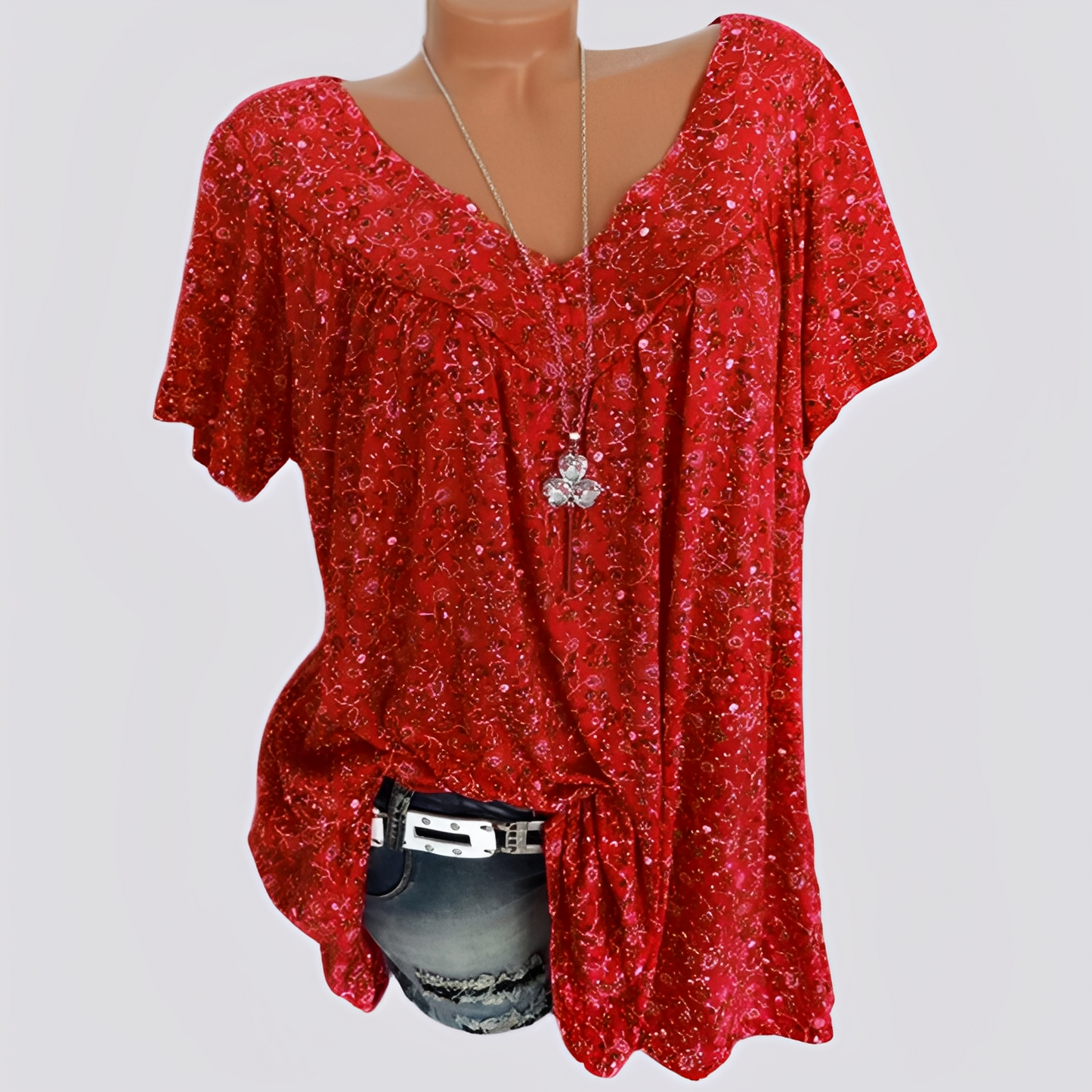 Claudia – Blusa Ampia Con Motivo Floreale Ed Elegante