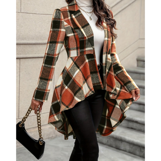 Ida - Blazer Trapuntato a Quadri Autunnale