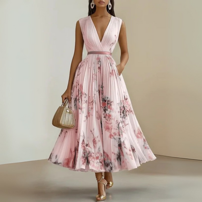 Ippolita - Vestito donna maxi plissé senza maniche estate