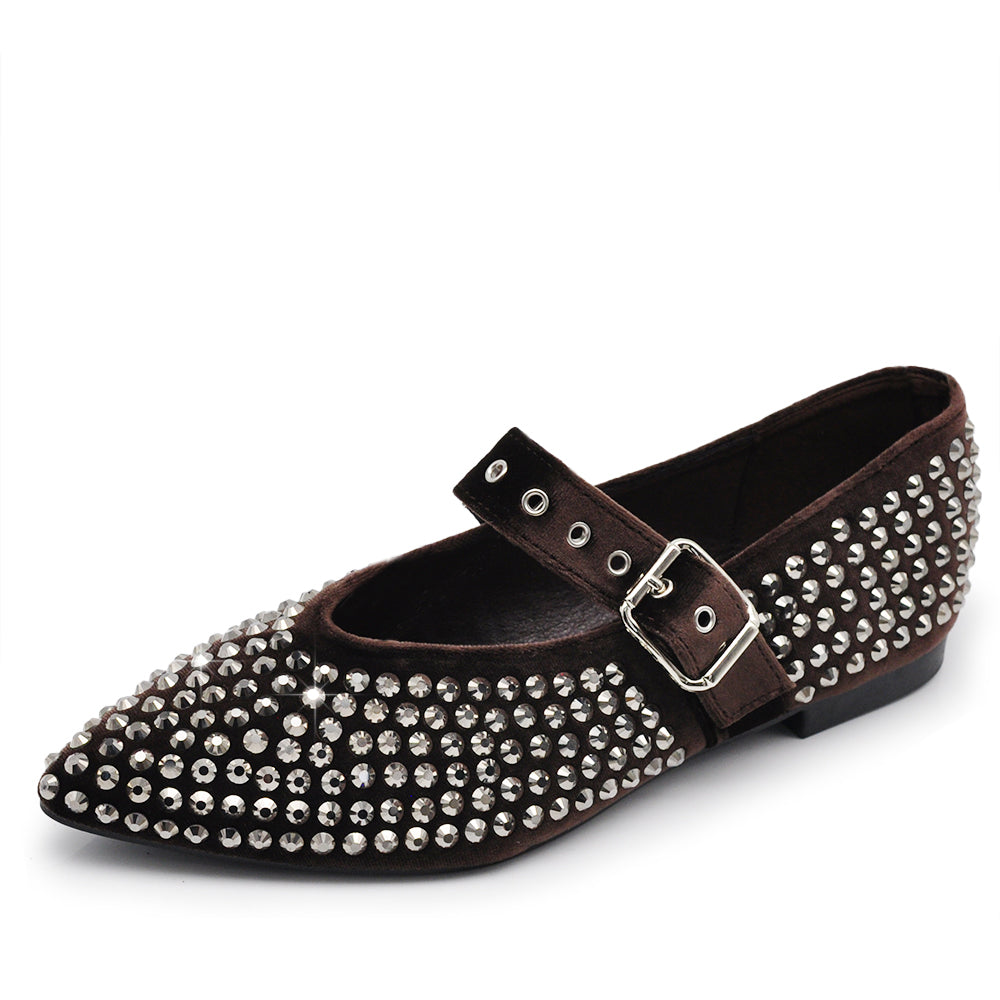 Viola – Ballerine donna strass glitterate sposa eleganti