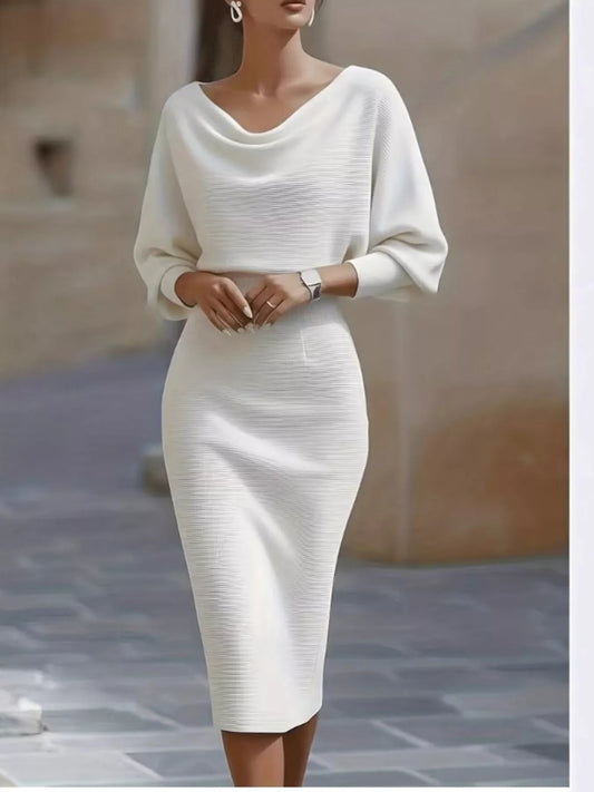 Lavinia - Abito Bodycon Collo Drappeggiato Donna Elegante