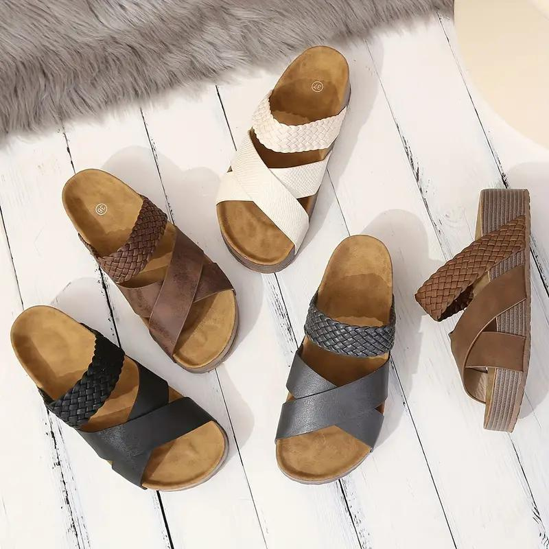 Olga – Sandali Platform Intrecciati Stile Estivo Casual