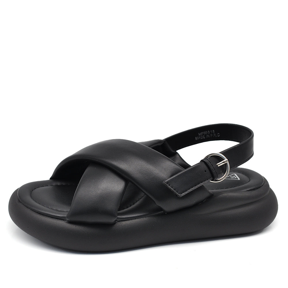 Agata – Sandali donna platform doppio fondo fasce incrociate