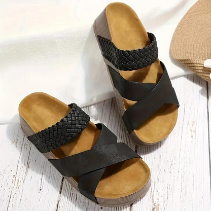Olga – Sandali Platform Intrecciati Stile Estivo Casual