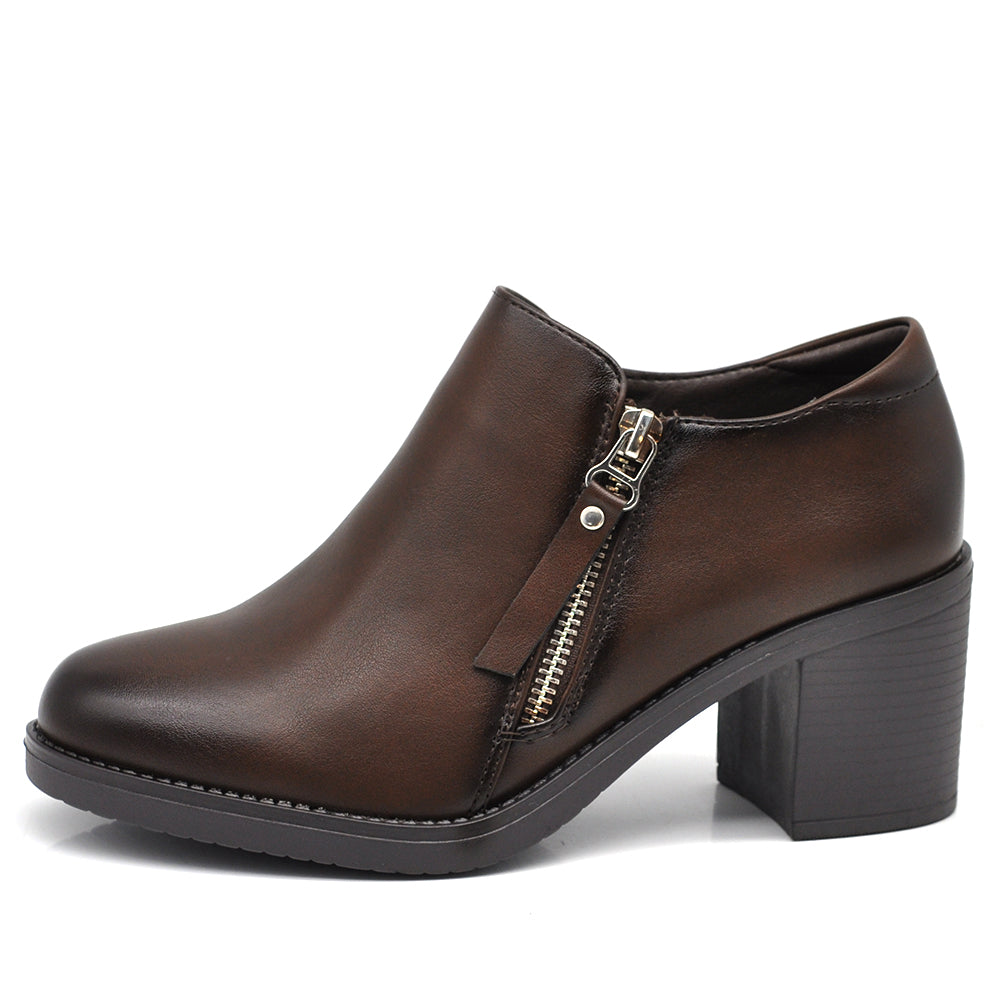 Alida – Scarpe donna tacco medio zip eleganti classiche