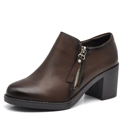 Alida – Scarpe donna tacco medio zip eleganti classiche
