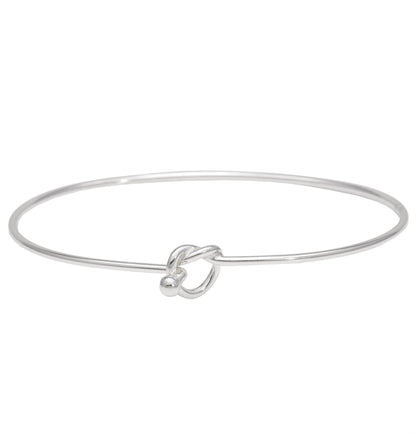 Agnese – Bracciale Sottile Argento Sterling Nodo d'Amore con Gancio