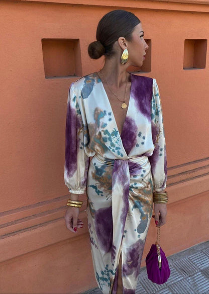 Edvige – Abito Elegante Con Scollo A V E Taglio Aderente