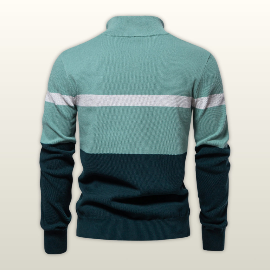 Dino - Maglione Uomo Mezza Zip Stile Classico
