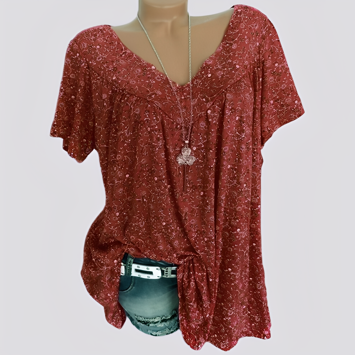 Claudia – Blusa Ampia Con Motivo Floreale Ed Elegante