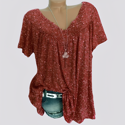 Claudia – Blusa Ampia Con Motivo Floreale Ed Elegante