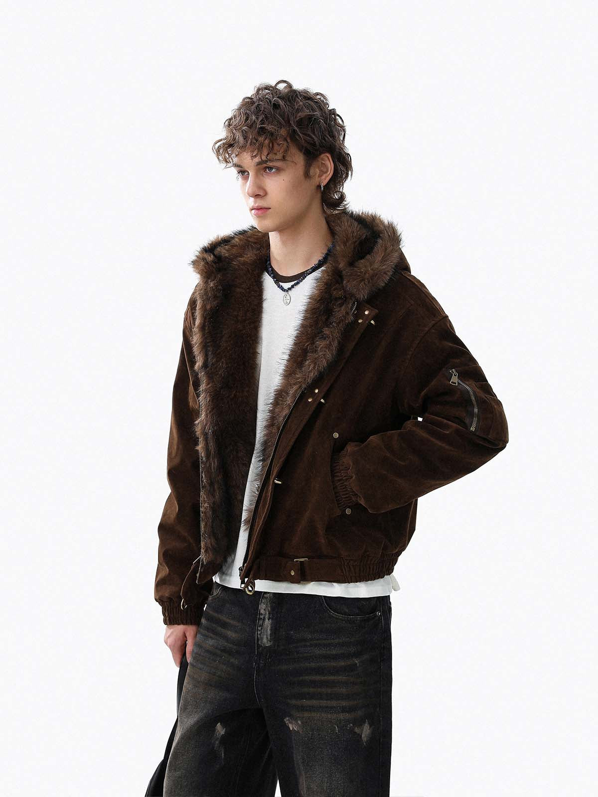 Devid - Giacca Bomber Streetwear Uomo Con Cappuccio