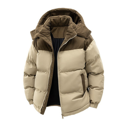Nunzio – Giacca Invernale Con Design Color Block E Cappuccio Staccabile