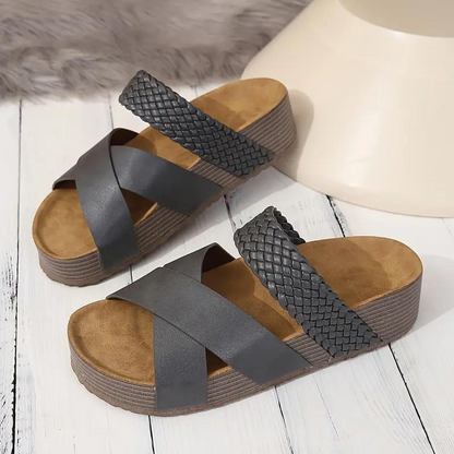 Olga – Sandali Platform Intrecciati Stile Estivo Casual