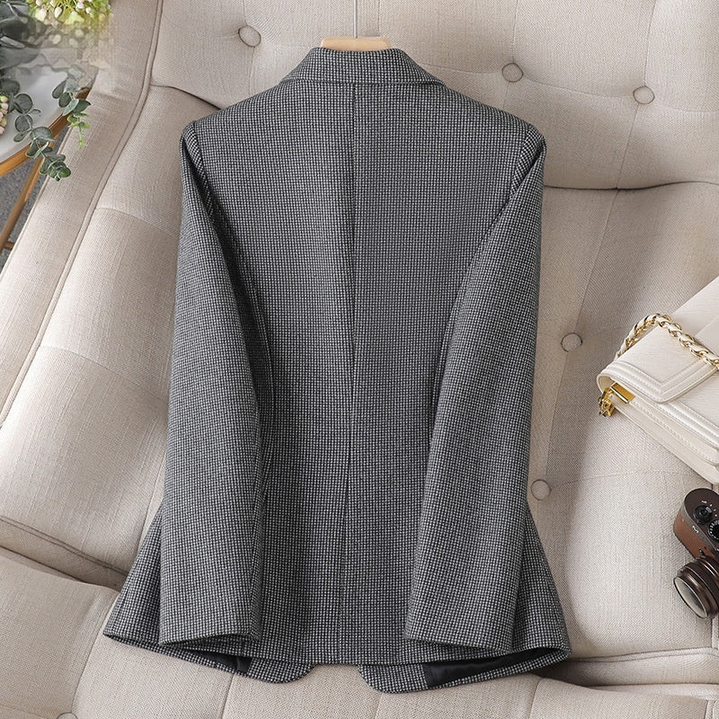 Stefania – Blazer Pied-De-Poule Con Chiusura A Bottone