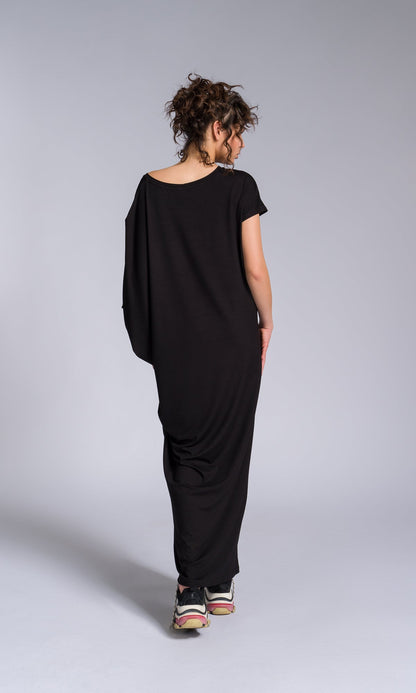 Quinoria - Abito Donna Manica Batwing Asimmetrico Moderno