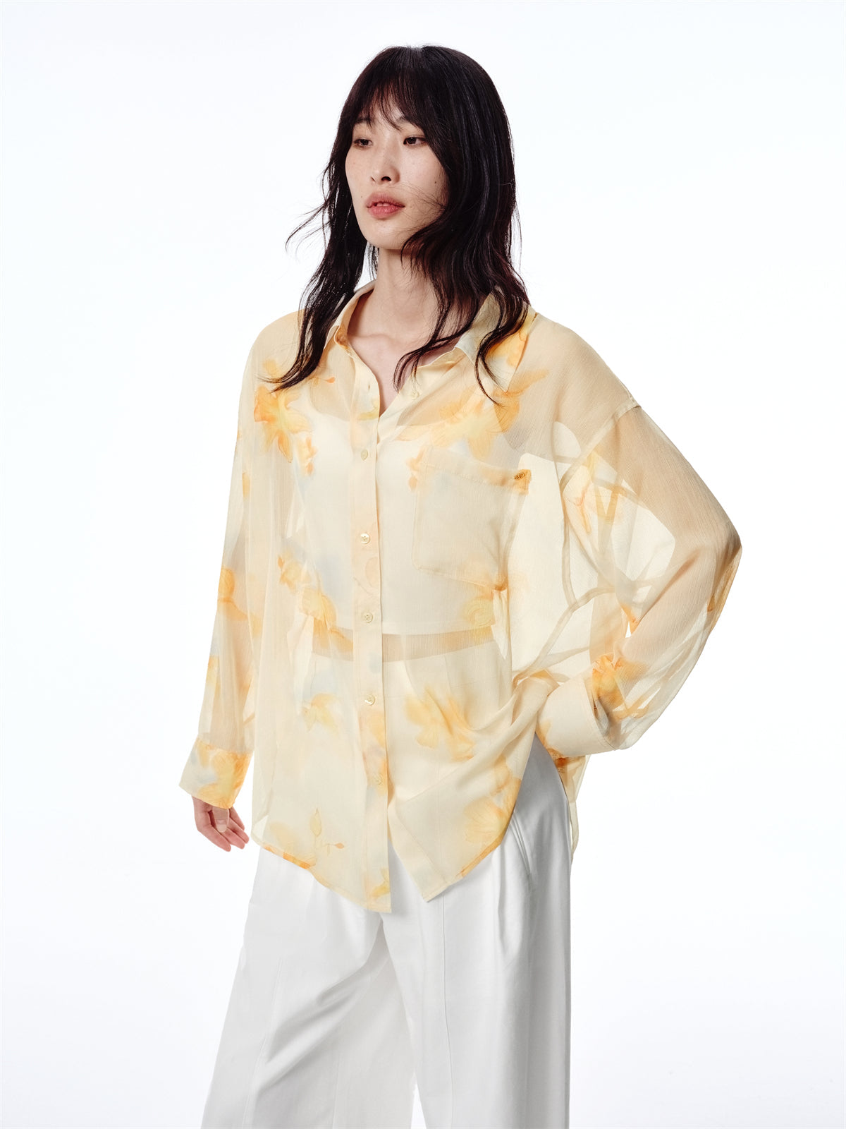 Gloria - Camicia Donna Floreale Elegante Moderna