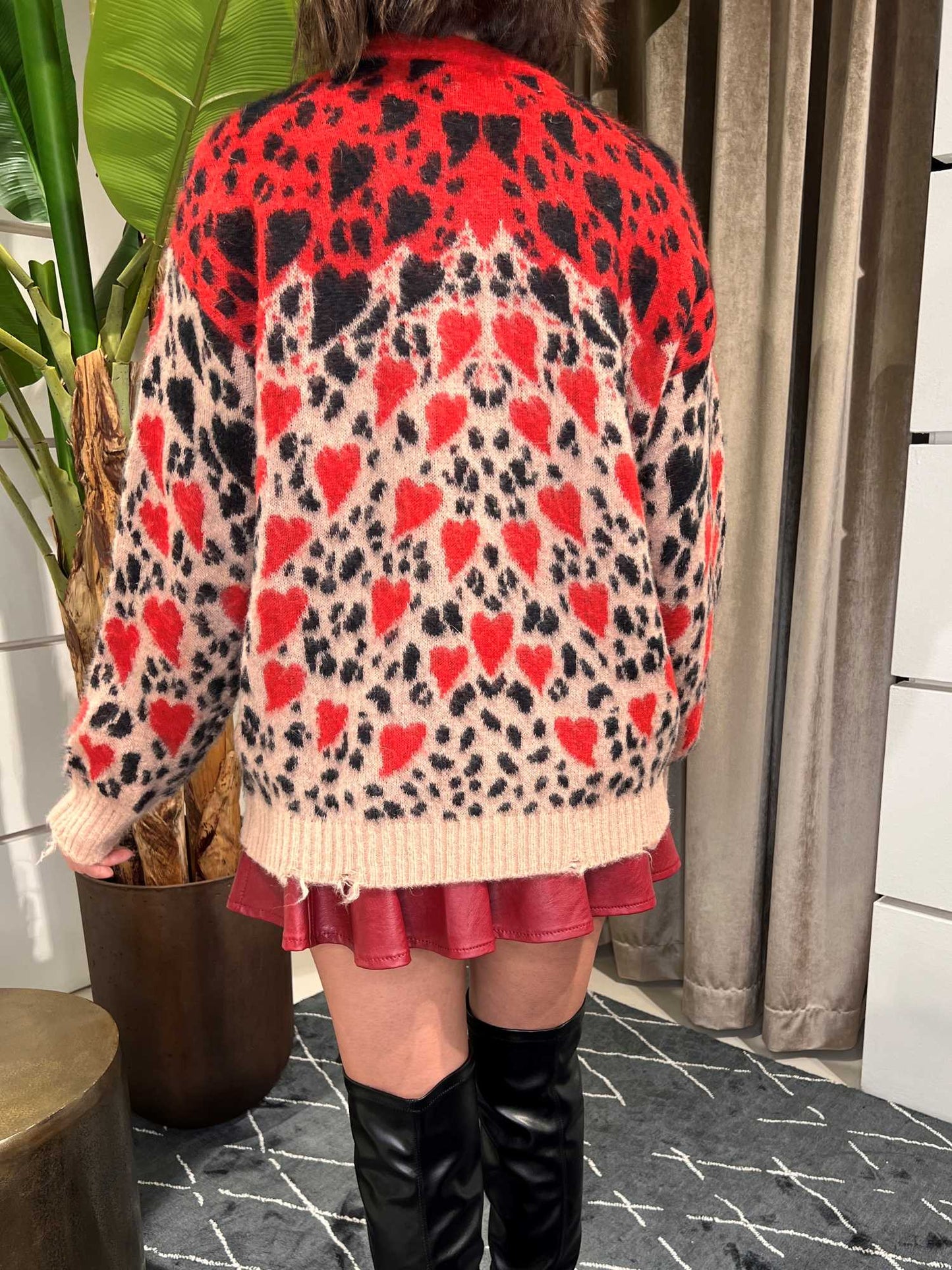 Jorja - Maglione Donna Fantasia Leopardata Trendy