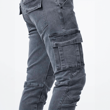 Jacinto - Jeans Cargo Denim Uomo Contemporaneo