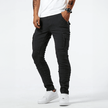 Jacinto - Jeans Cargo Denim Uomo Contemporaneo