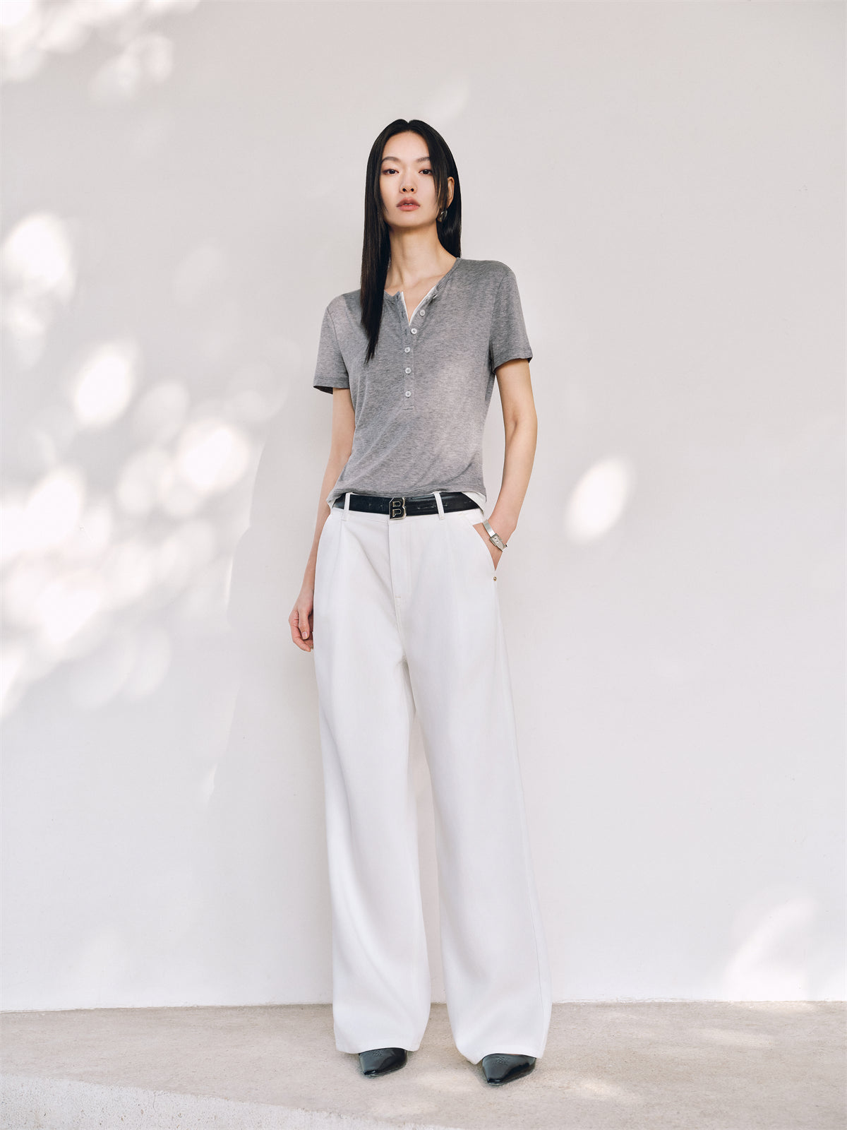 Irene - Pantaloni Donna Vita Alta Eleganti