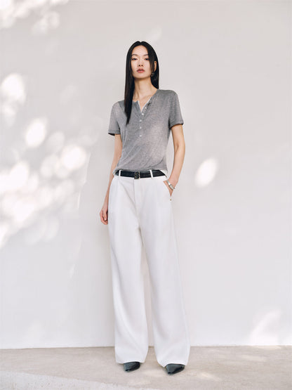 Irene - Pantaloni Donna Vita Alta Eleganti