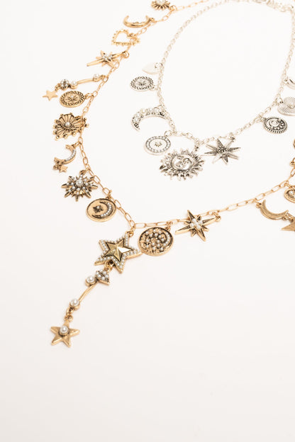 Ornella – Set Di Due Collane Coordinate Con Simboli Astrali