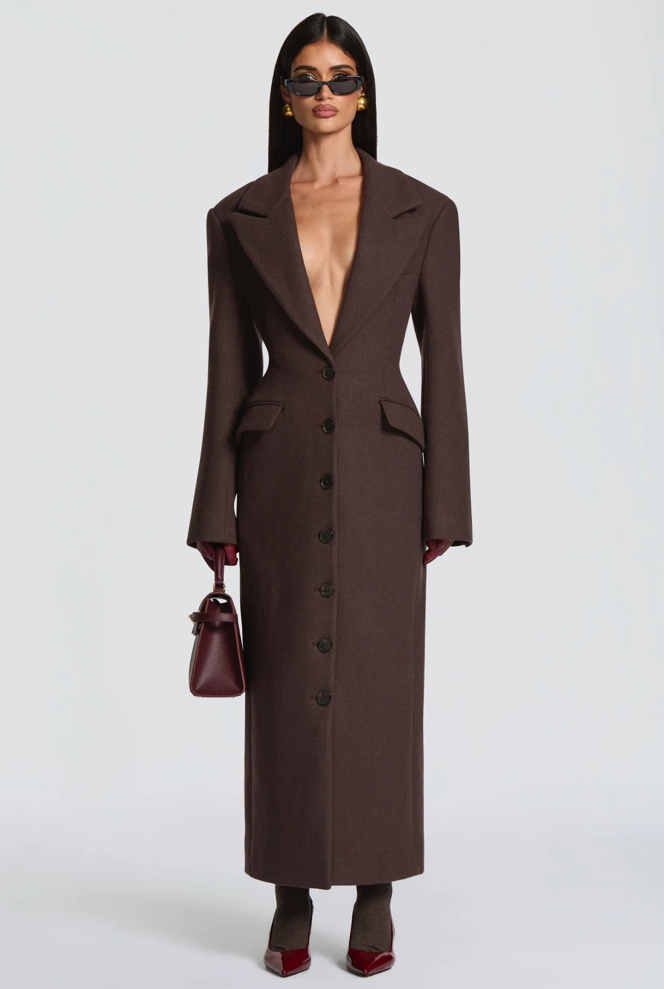Teclina - Cappotto Lungo Donna Grigio