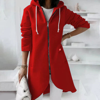 Bice - Felpa lunga con cappuccio e zip