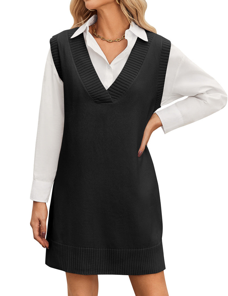 Divina - Abito Maglione Donna Oversize Scollo V