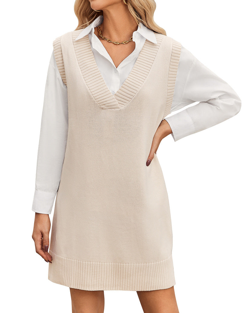 Divina - Abito Maglione Donna Oversize Scollo V