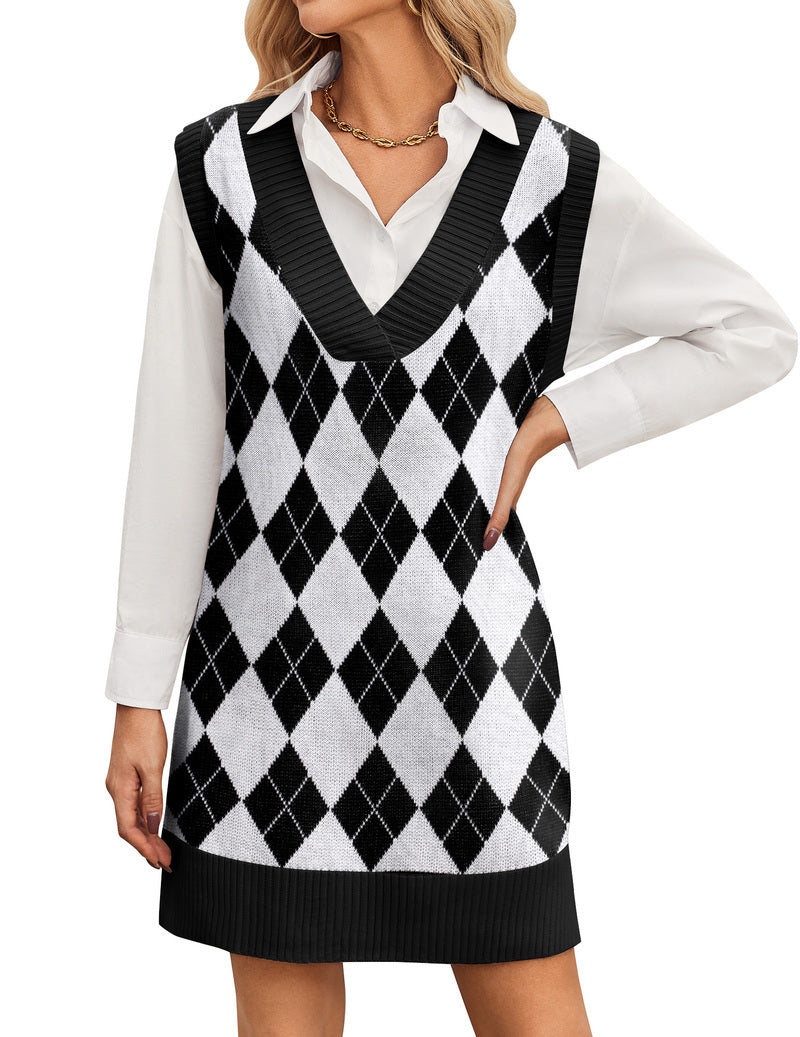 Divina - Abito Maglione Donna Oversize Scollo V