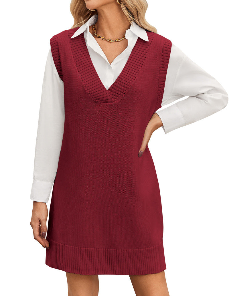 Divina - Abito Maglione Donna Oversize Scollo V