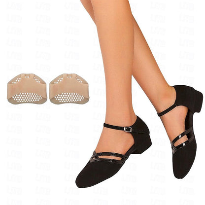 Juana - Scarpe da Ballo Tacco Blocco Finitura Morbida Donna