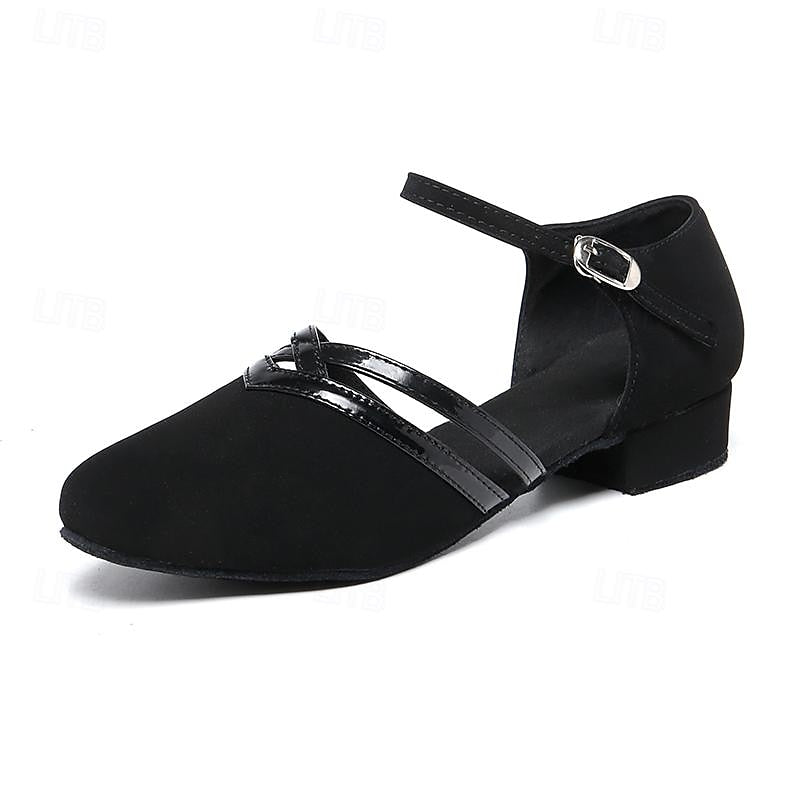 Juana - Scarpe da Ballo Tacco Blocco Finitura Morbida Donna