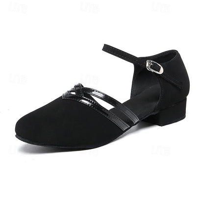 Juana - Scarpe da Ballo Tacco Blocco Finitura Morbida Donna