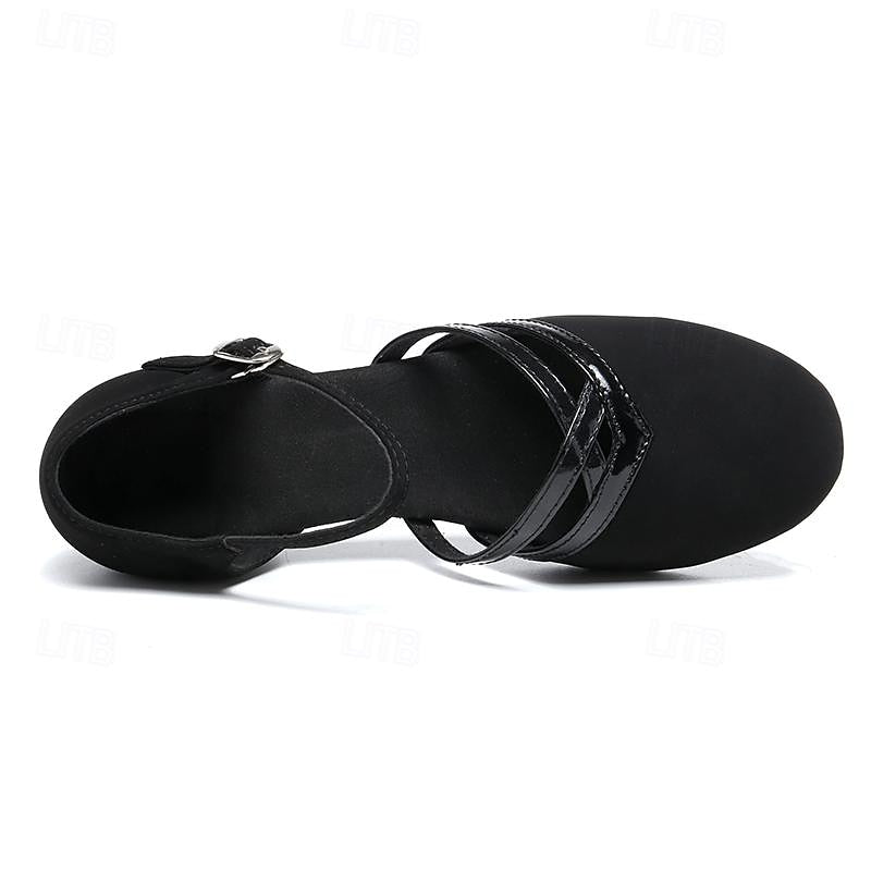 Juana - Scarpe da Ballo Tacco Blocco Finitura Morbida Donna