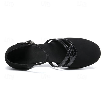 Juana - Scarpe da Ballo Tacco Blocco Finitura Morbida Donna