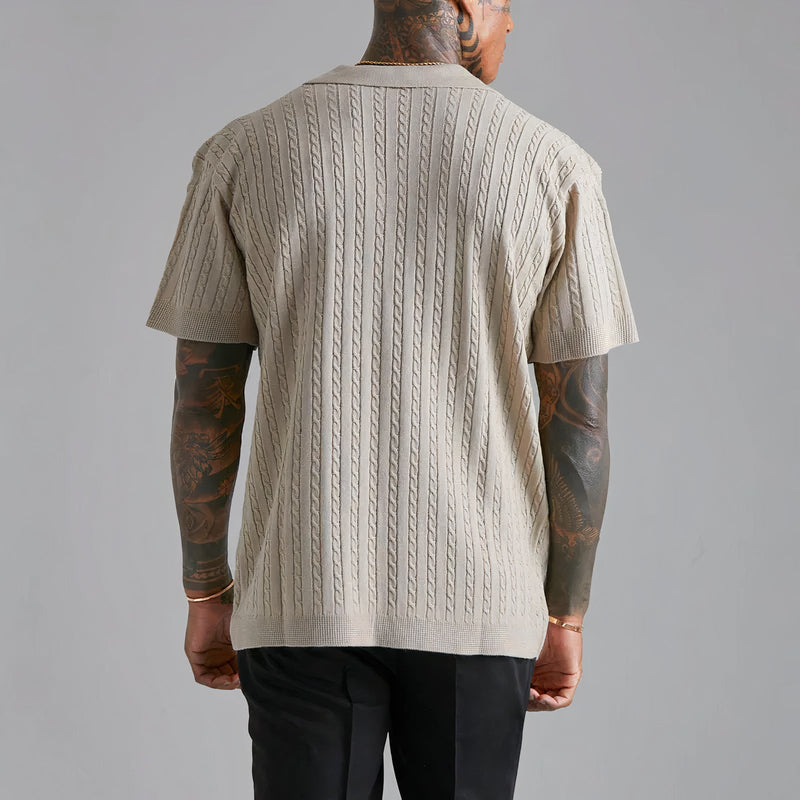Huberto - Camicia Casual Strutturata Uomo Estate