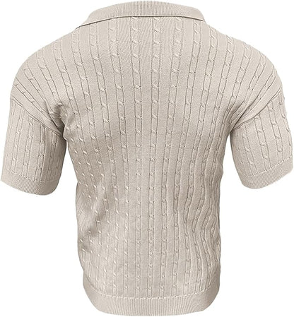 Huberto - Camicia Casual Strutturata Uomo Estate