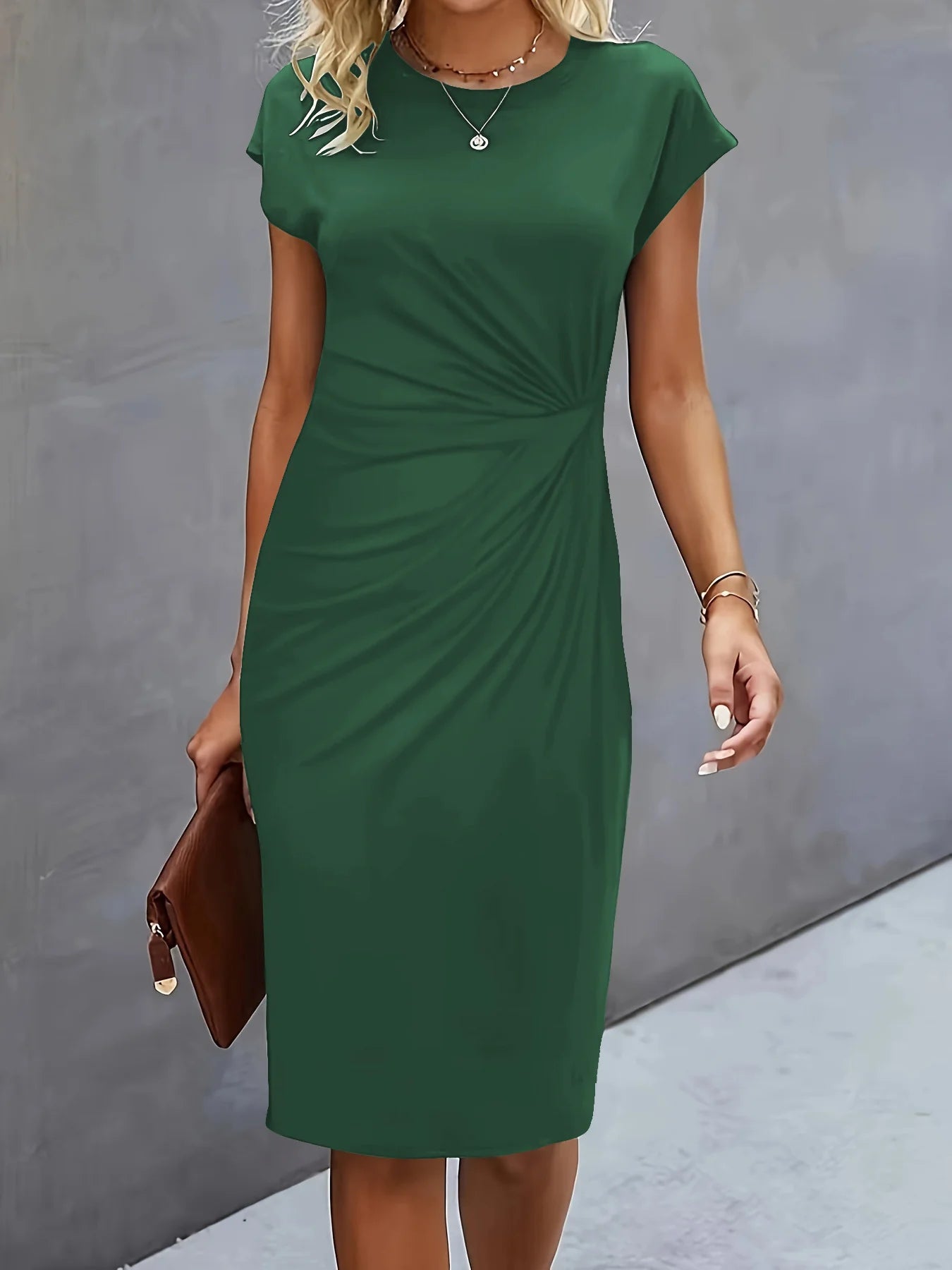 Albertina - Abito svasato elegante Verde