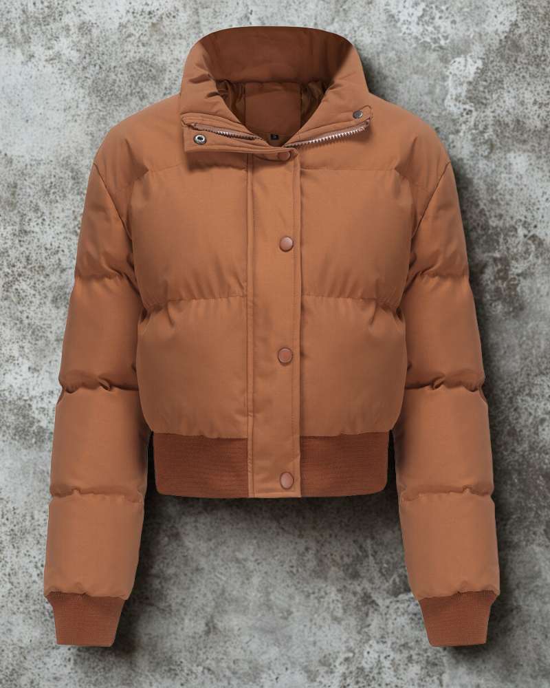 Amelia - Piumino Corto Donna Invernale Elegante Arancione