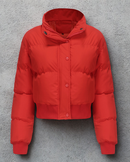 Amelia - Piumino Corto Donna Invernale Elegante Rosso