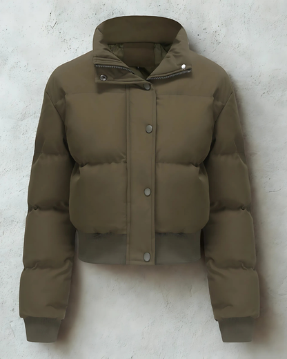 Amelia - Piumino Corto Donna Invernale Elegante Verde