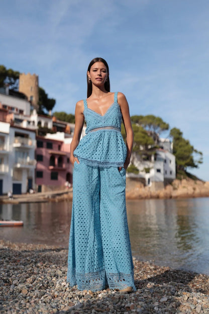 Anastasia - Pantalone in Pizzo con Merletti Eleganza Sofisticata