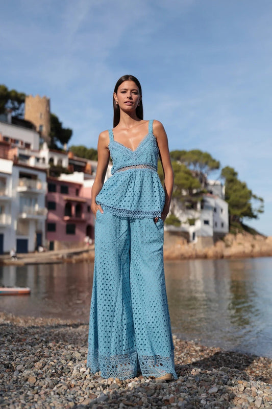 Anastasia - Pantalone in Pizzo con Merletti Eleganza Sofisticata